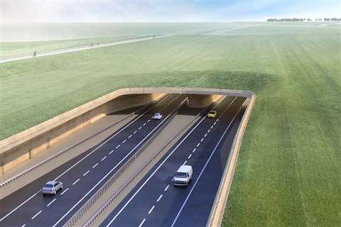 巨石阵-隧道推上a303国道英格兰- 1024 x683 cgi -高速公路